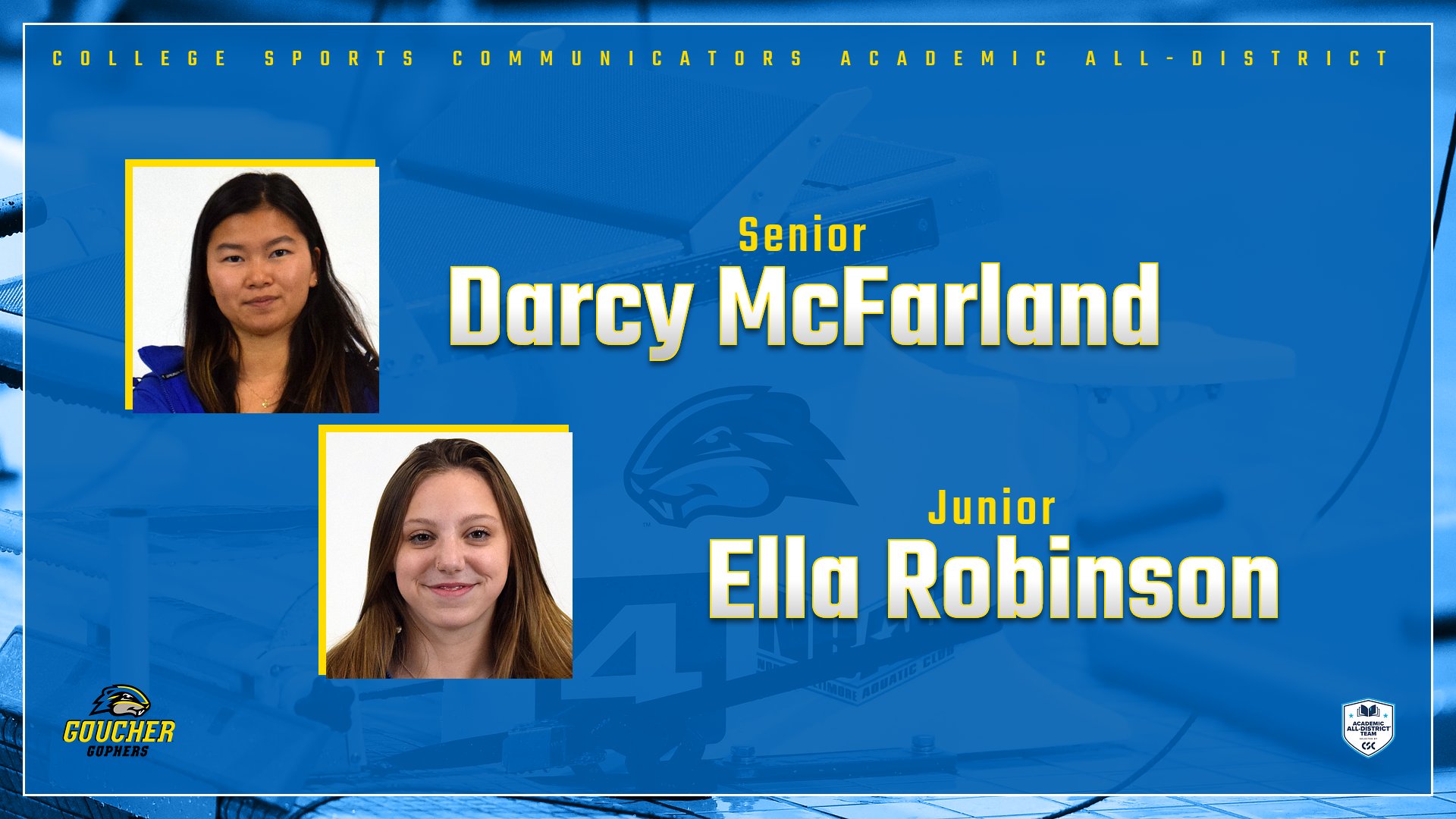 Darcy McFarland, Ella Robinson Collect CSC Academic All-District Honors