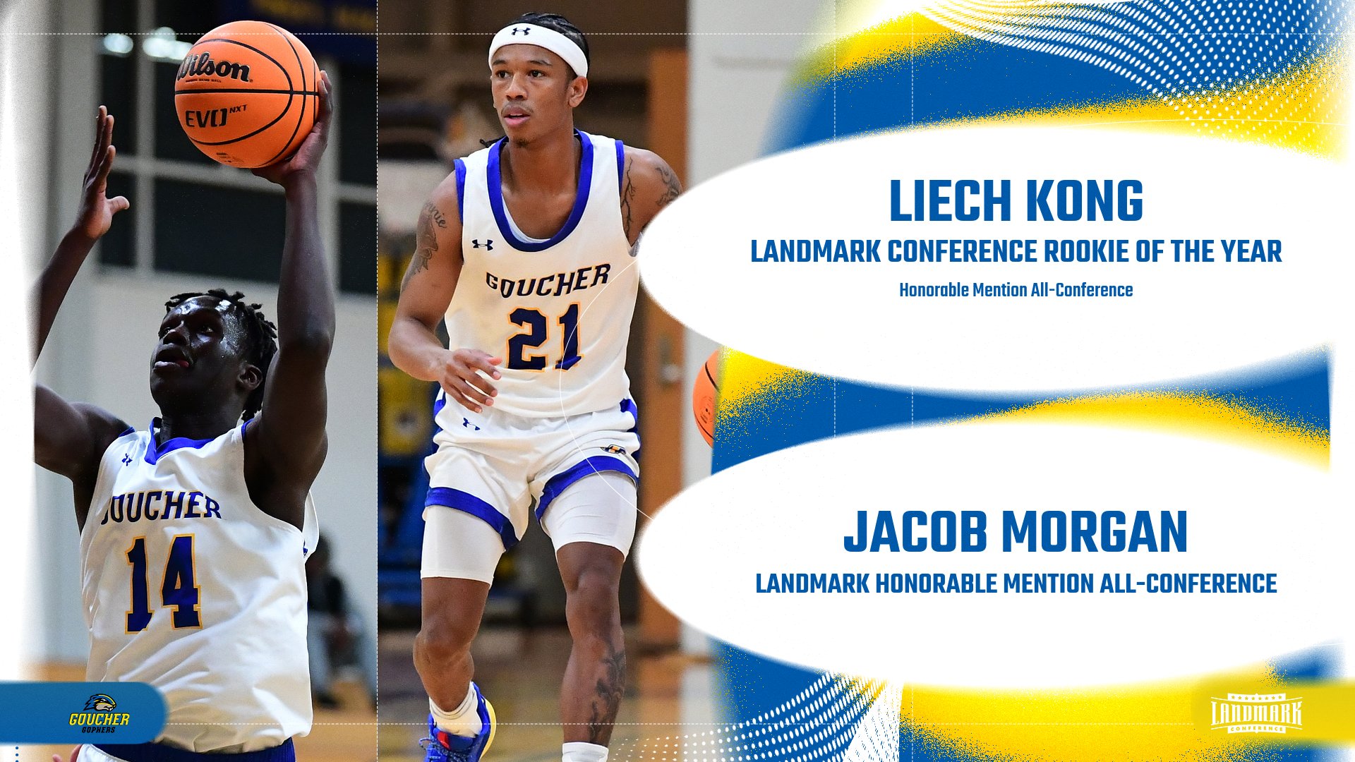 Liech Kong Selected as Landmark Rookie of the Year, Kong, Jacob Morgan Earn Honorable Mention All-Conference